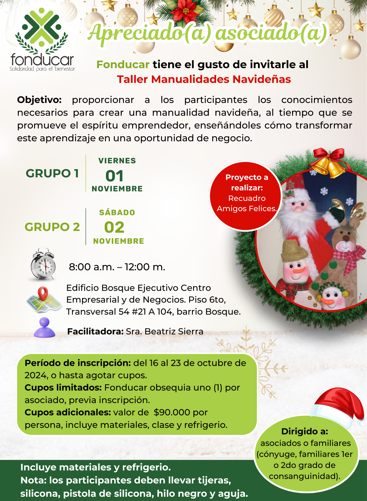 Taller Manualidades Navideñas